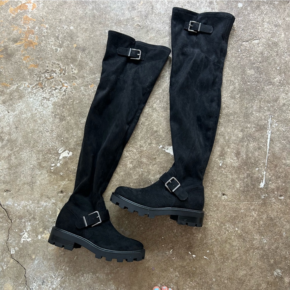 Marc Fisher Black Over the Knee Boots